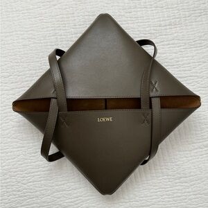 Loewe Medium Puzzle Tote in Dark Khaki Green